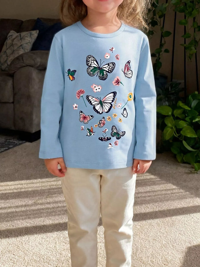 Children's Butterfly Long Sleeve T-Shirt